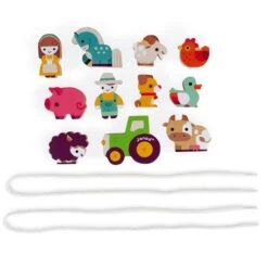 Janod PERLES A ENFILER FERME - EN BOIS -Jouets Pour Enfants Boutique 54be98b6cabc80f0f6b12e05951ed6b608ac87c0 04061476 03