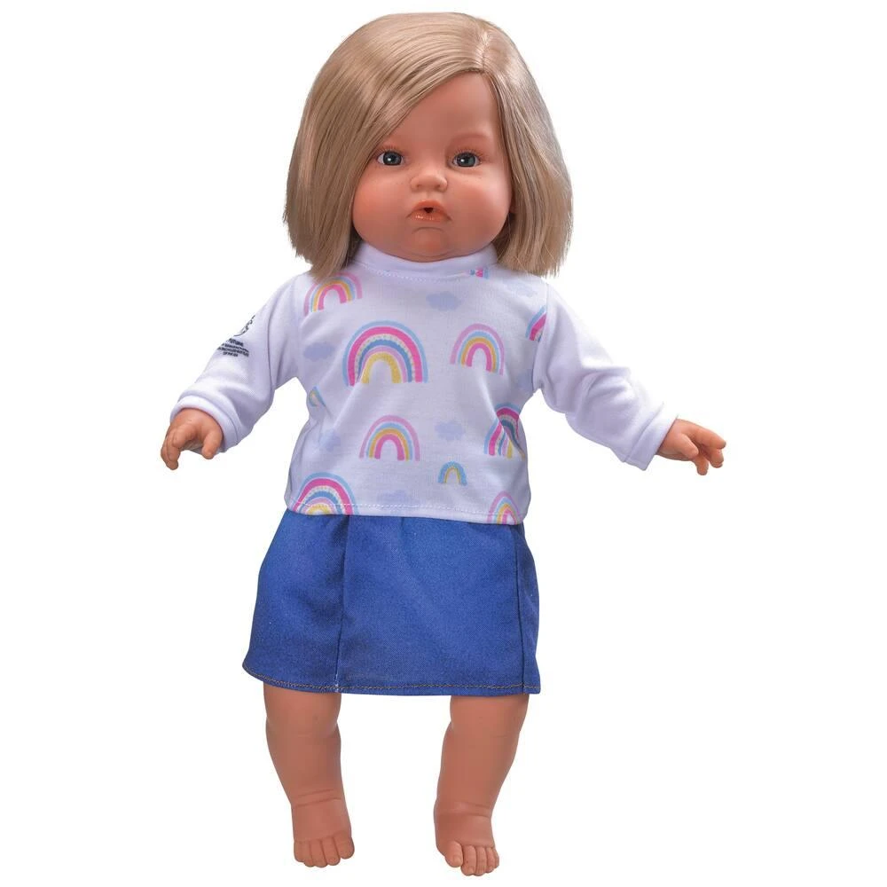 CERISE & CAPUCINE VETEMENT POUPEE ENSEMBLE T-SHIRT ARCS-EN-CIEL ET JUPE - T38 ONE WORLD ONE FUTURE 2 CERISE & CAPUCINE VETEMENT POUPEE ENSEMBLE T-SHIRT ARCS-EN-CIEL ET JUPE - T38 ONE WORLD ONE FUTURE – Image 2