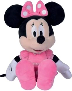 DISNEY - PELUCHE MINNIE ROBE ROSE 25 CM