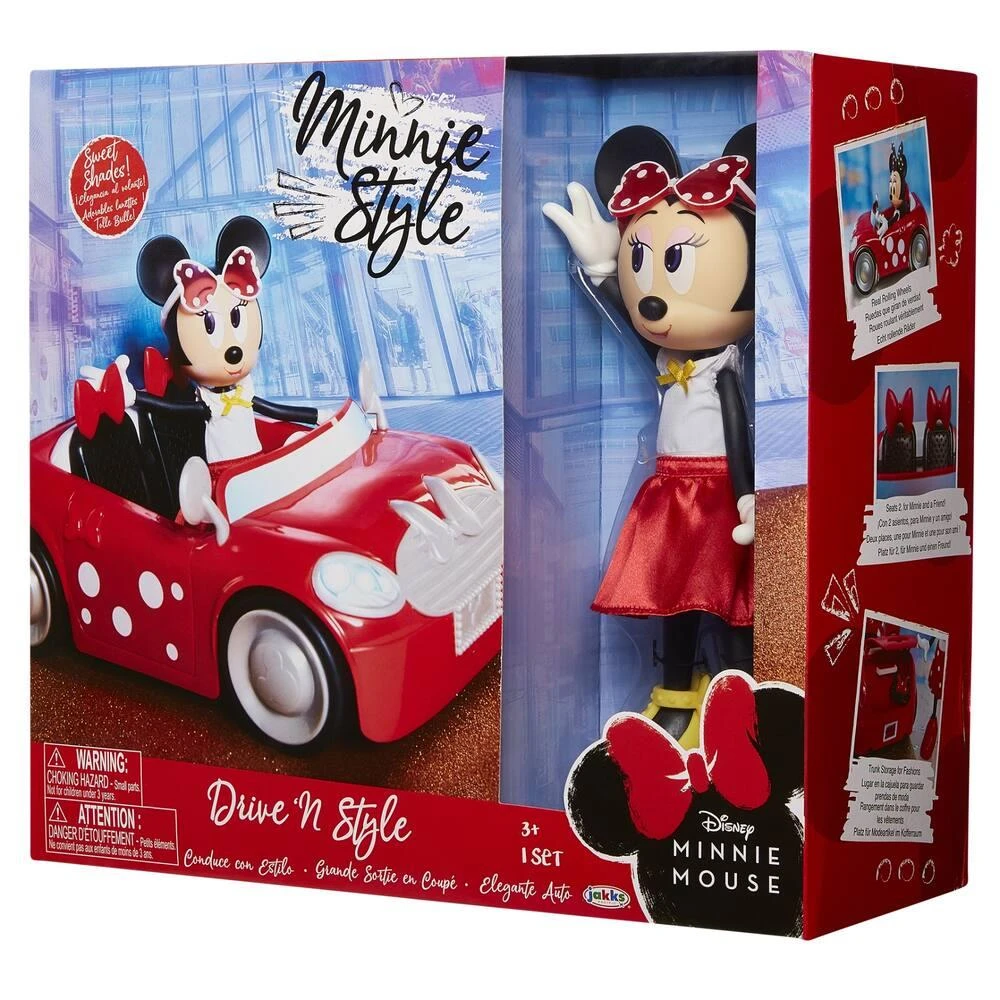 JAKKS PACIFIC POUPEE MINNIE DRIVE N' STYLE : MINNIE ET SON COUPE CABRIOLET 6 JAKKS PACIFIC POUPEE MINNIE DRIVE N' STYLE : MINNIE ET SON COUPE CABRIOLET – Image 6
