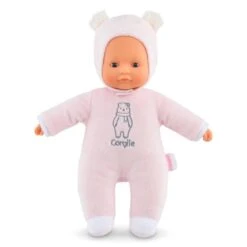 DOUDOU PTI CŒUR OURS ROSE 30 CM - COROLLE MON DOUDOU