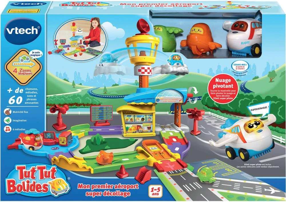 VTech TUT TUT BOLIDES - MON PREMIER AÉROPORT SUPER DÉCOLLAGE (+ ELIOT SUPER PILOTE) 3 VTech TUT TUT BOLIDES - MON PREMIER AÉROPORT SUPER DÉCOLLAGE (+ ELIOT SUPER PILOTE) – Image 3