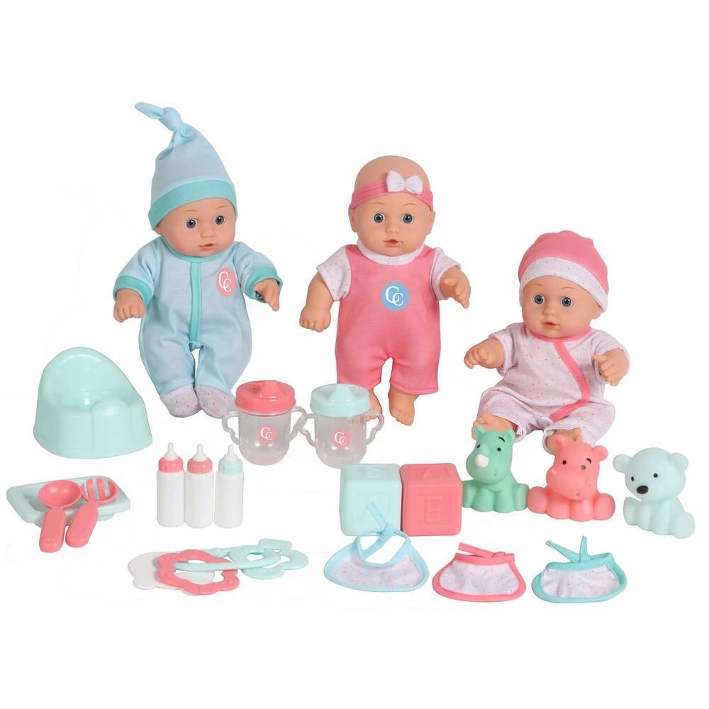 CERISE & CAPUCINE COFFRET 3 POUPEES LES TRIPLES 23 CM 1 CERISE & CAPUCINE COFFRET 3 POUPEES LES TRIPLES 23 CM