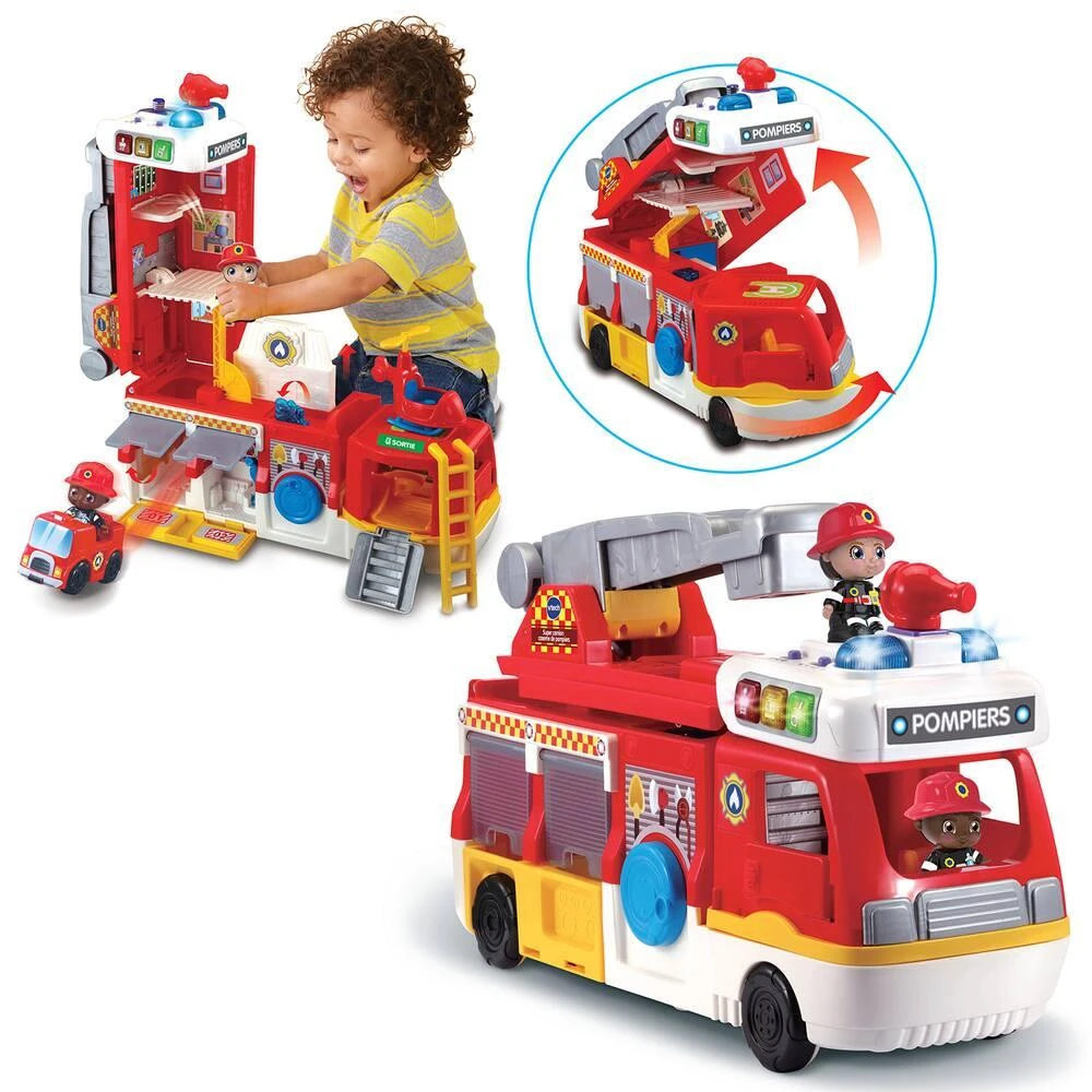 VTech SUPER CAMION CASERNE DE POMPIERS - TUT TUT COPAINS 1 VTech SUPER CAMION CASERNE DE POMPIERS - TUT TUT COPAINS