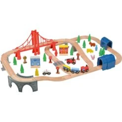 SET DE TRAIN 70 PIECES EN BOIS